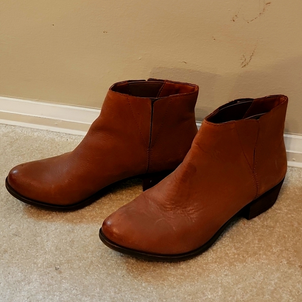 Lucky Brand Brown Leather Ankle Bootie Sz. 9